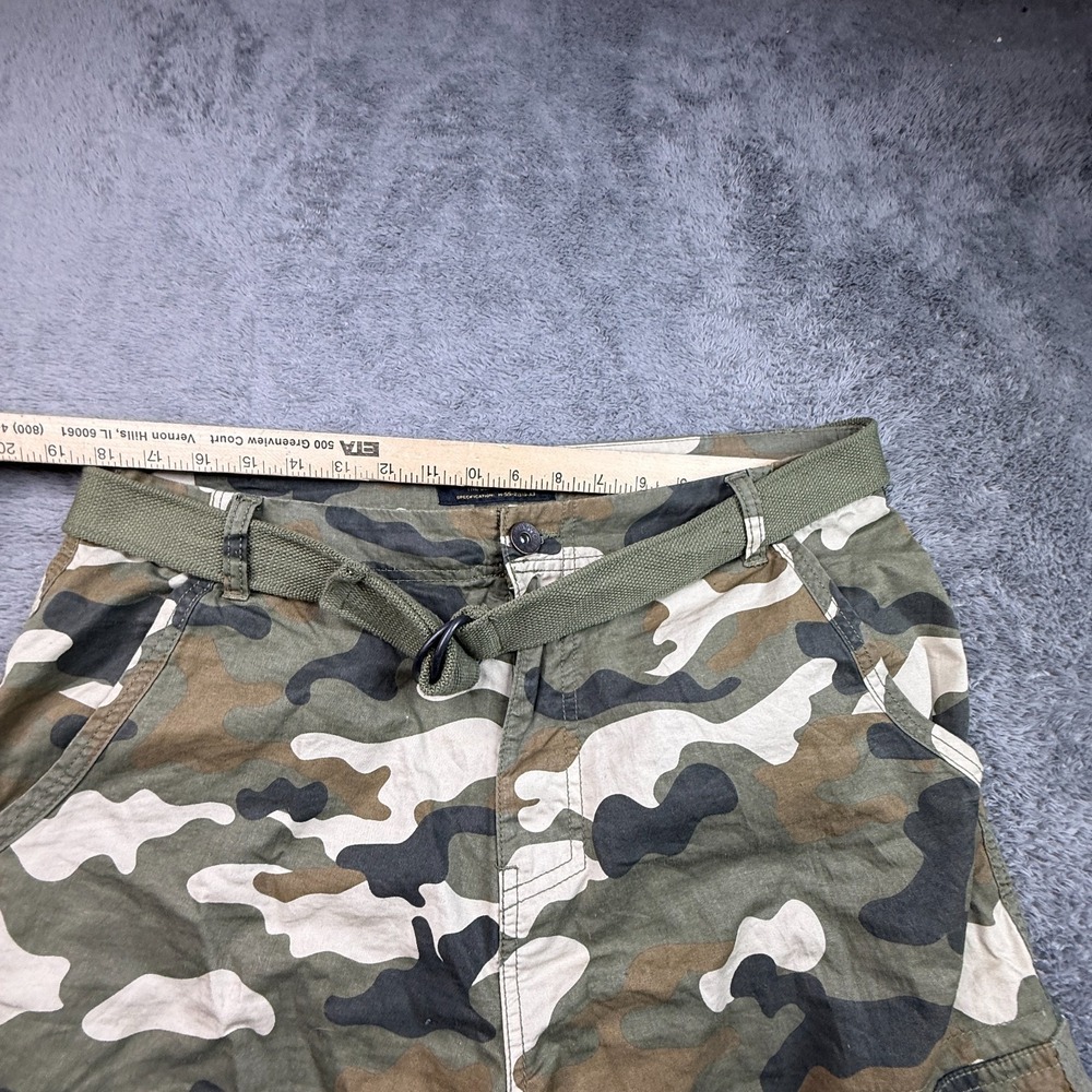Hollywood Jean People Camo Cargo Jeans Belted Mens 36x31 Straight Loose Fit - Picture 10 of 10